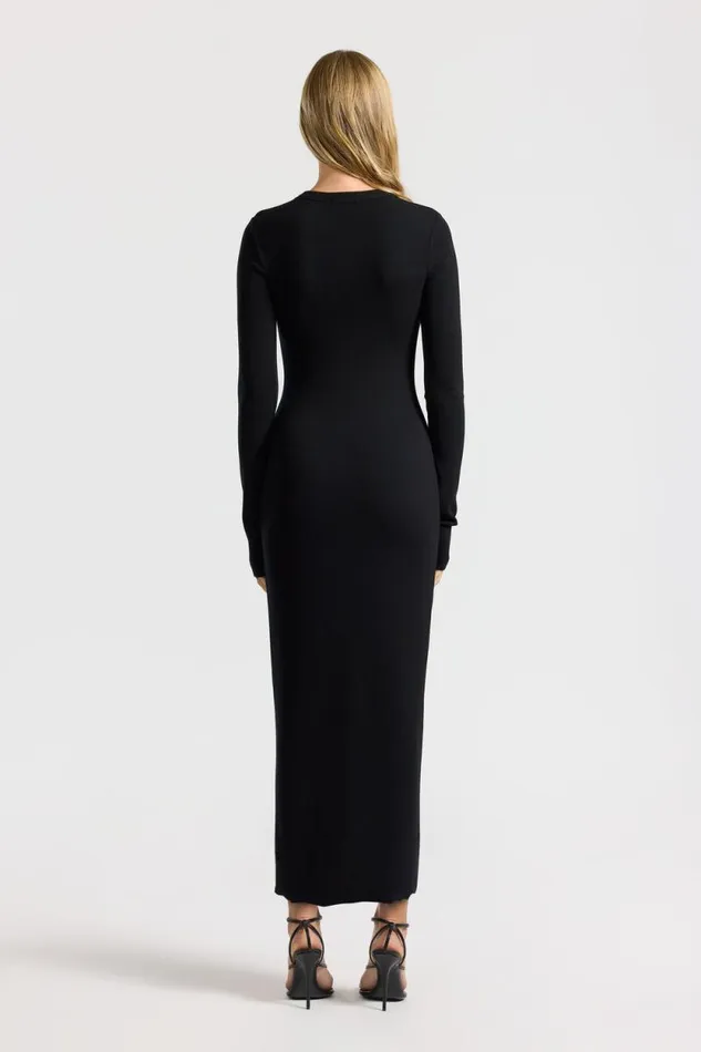 Dresses Skirts Women COTTON CITIZEN Verona Crewneck Maxi Dress Jet Black Dresses Skirts Women COTTON CITIZEN Verona Crewneck Maxi Dress Jet Black