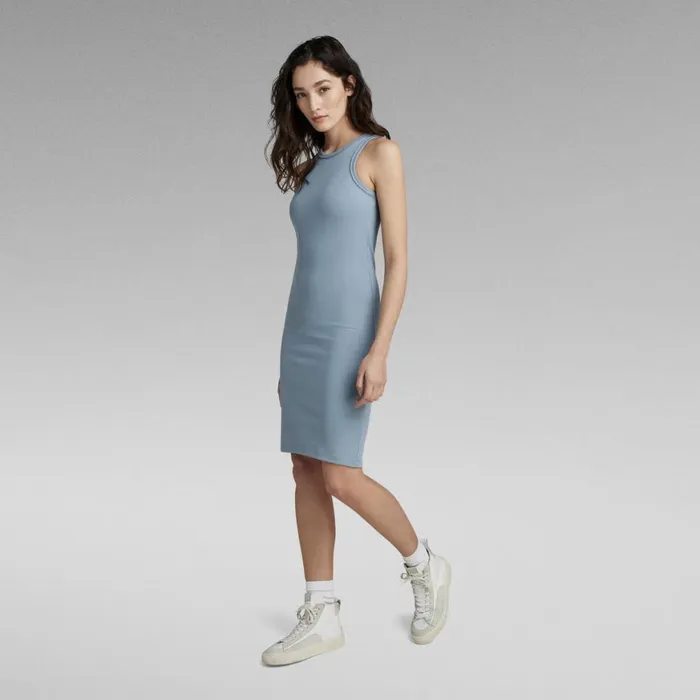 Dresses Women GStar RAW Rib Tank Dress Slim Ash Blue