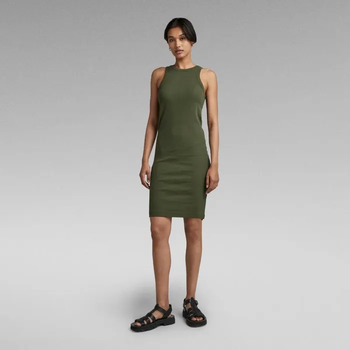 Dresses Women GStar RAW Tank Dress Slim Shadow Olive