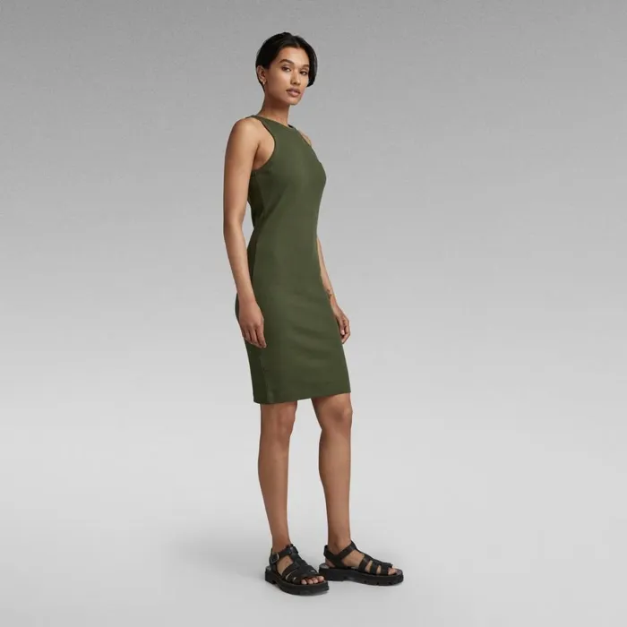 Dresses Women GStar RAW Tank Dress Slim Shadow Olive