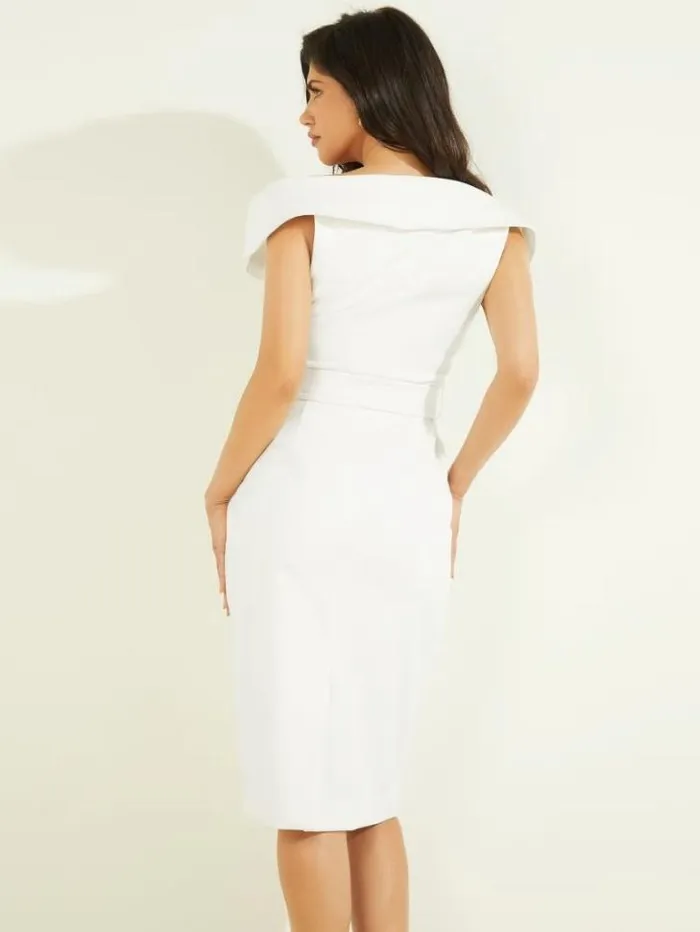 Dresses Women Marciano Audrey Portrait Neck Dress Pale Pearl Dresses Women Marciano Audrey Portrait Neck Dress Pale Pearl