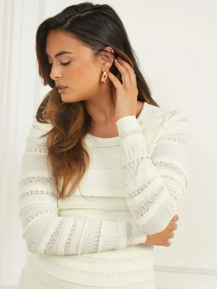 Dresses Women Marciano Beth Sweater Dress Pale Pearl Dresses Women Marciano Beth Sweater Dress Pale Pearl