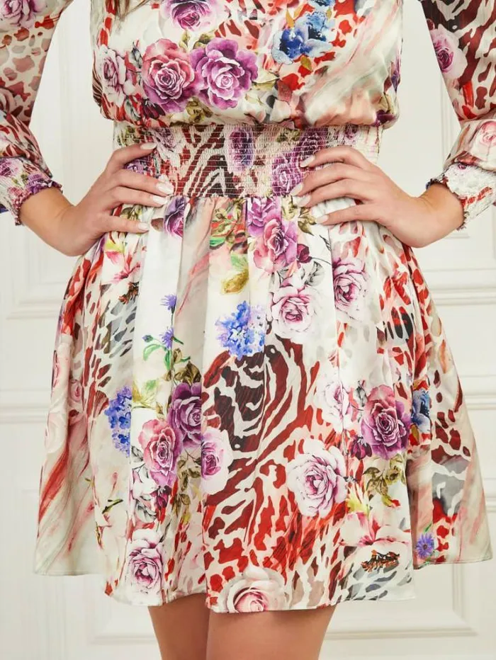 Dresses Women Marciano Clelia Dress Rose Shadow Print Dresses Women Marciano Clelia Dress Rose Shadow Print