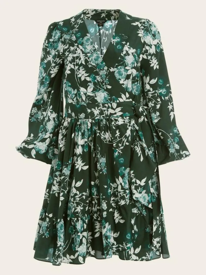 Dresses Women Marciano Petal Pose Wrap Dress Petal Pose Chenille Green Dresses Women Marciano Petal Pose Wrap Dress Petal Pose Chenille Green