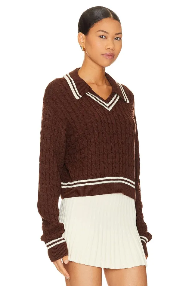 Eilir Sweater Brown and White Women Lovers and Friends Sweaters and Knits