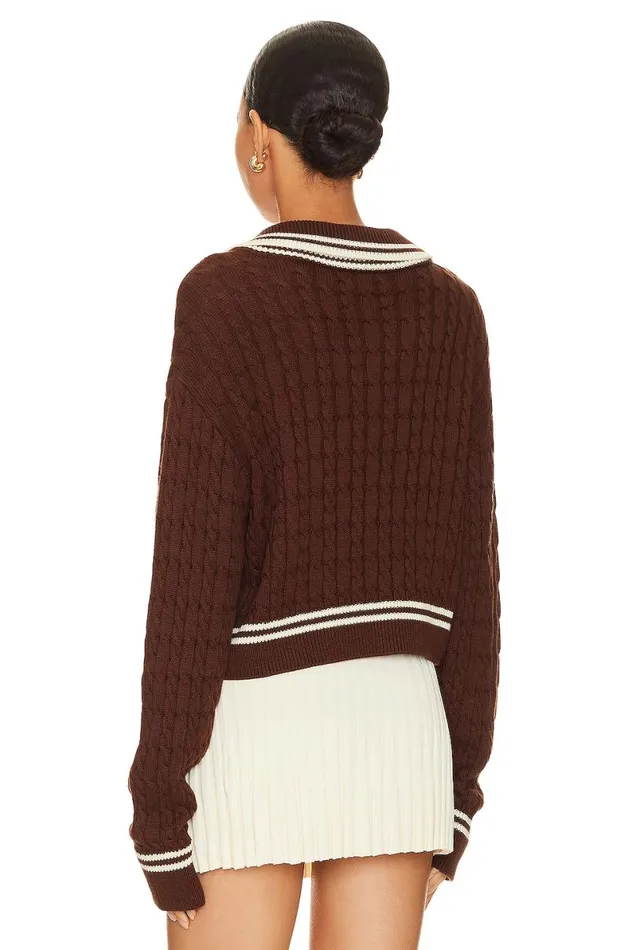 Eilir Sweater Brown and White Women Lovers and Friends Sweaters and Knits