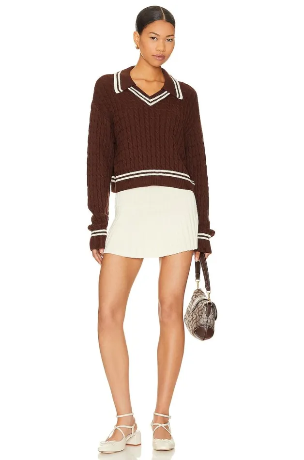 Eilir Sweater Brown and White Women Lovers and Friends Sweaters and Knits