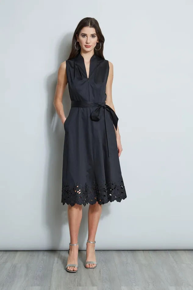 Elie Tahari Dresses and Jumpsuits Embroidered Hem Cotton Dress Black 8211 Women Elie Tahari Dresses and Jumpsuits Embroidered Hem Cotton Dress Black 8211 Women