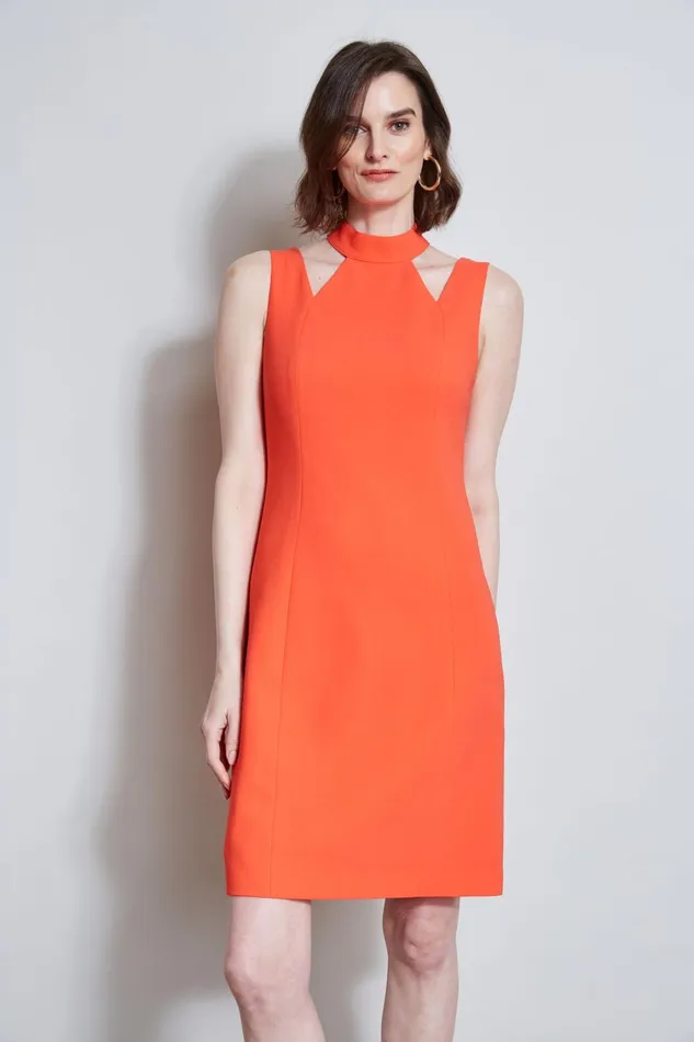 Elie Tahari Dresses and Jumpsuits Mock Neck Cut Out Dress Tomato 8211 Women