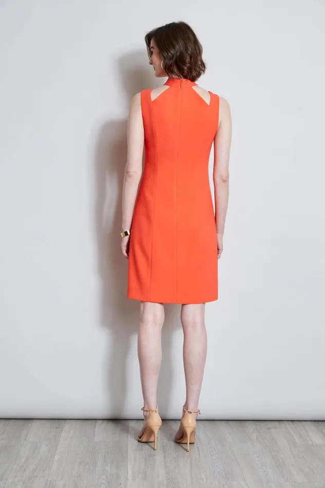 Elie Tahari Dresses and Jumpsuits Mock Neck Cut Out Dress Tomato 8211 Women