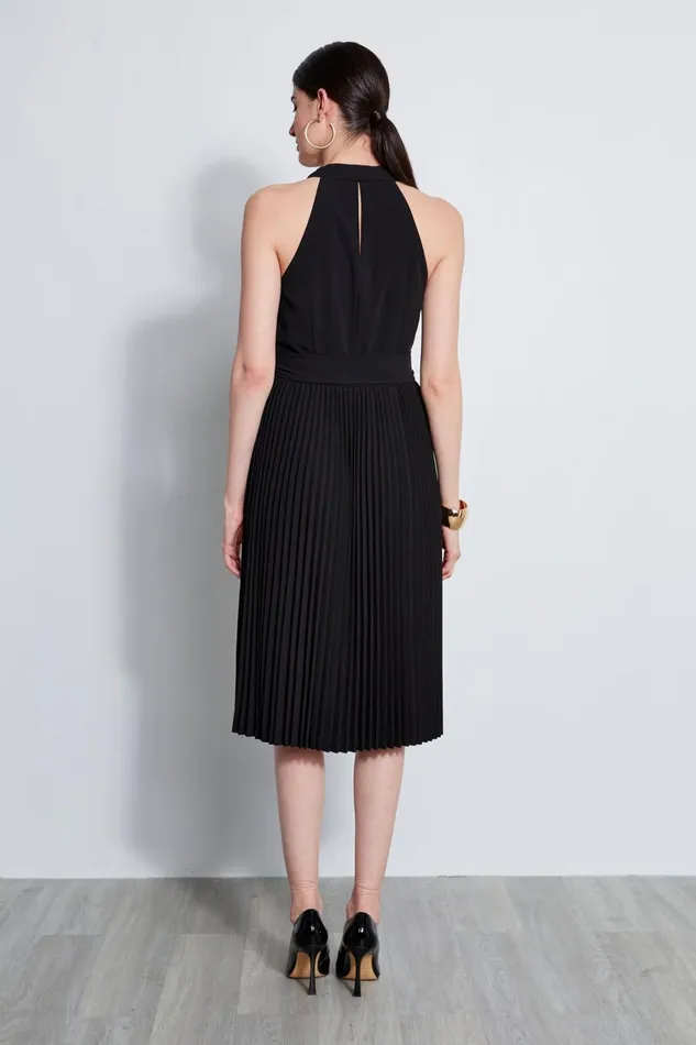 Elie Tahari Dresses and Jumpsuits Pleated Cowl Midi Dress Black 8211 Women