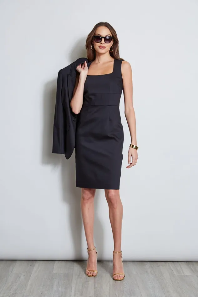 Elie Tahari Dresses and Jumpsuits Square Neck Slim Dress Black 8211 Women