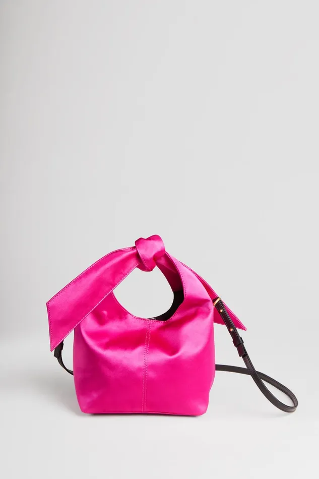 Elie Tahari Handbags Small Satin Knot Handbag Cyclamen 8211 Women