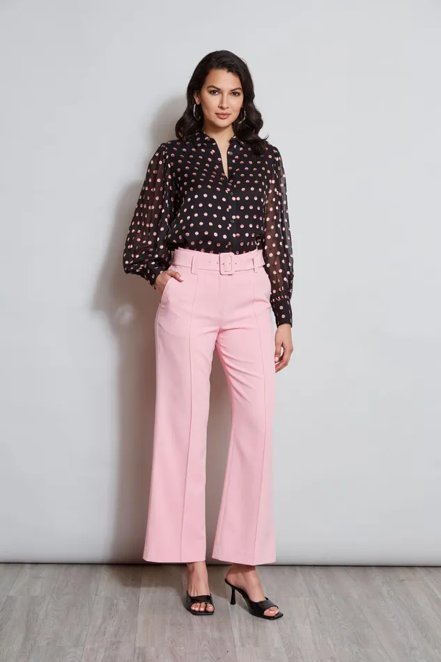 Elie Tahari Pants Belted Crepe Pant Tailor Pink 8211 Women