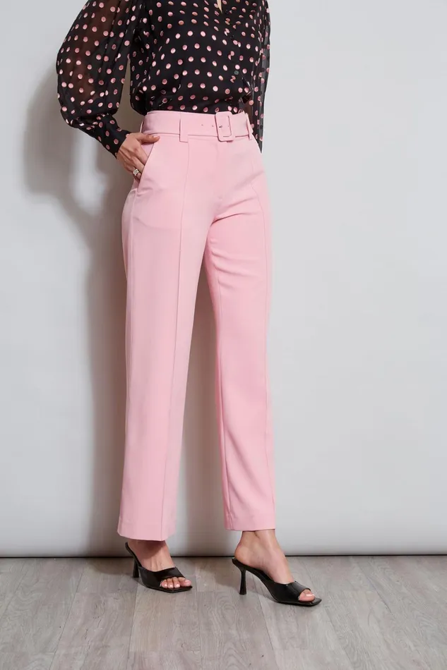 Elie Tahari Pants Belted Crepe Pant Tailor Pink 8211 Women