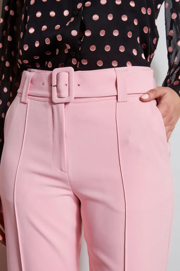 Elie Tahari Pants Belted Crepe Pant Tailor Pink 8211 Women
