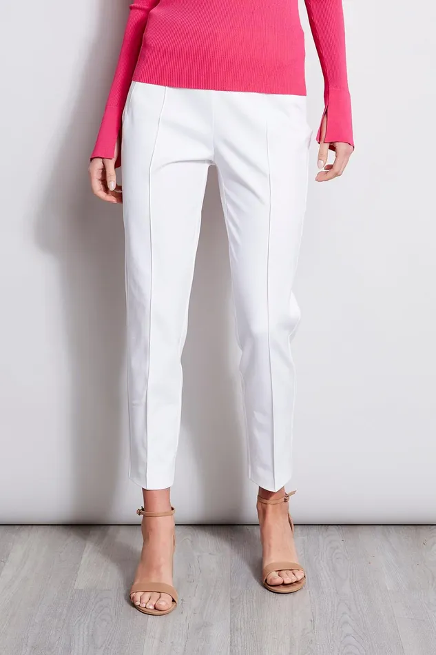 Elie Tahari Pants Pintuck Cropped Stretch Twill Pant White 8211 Women