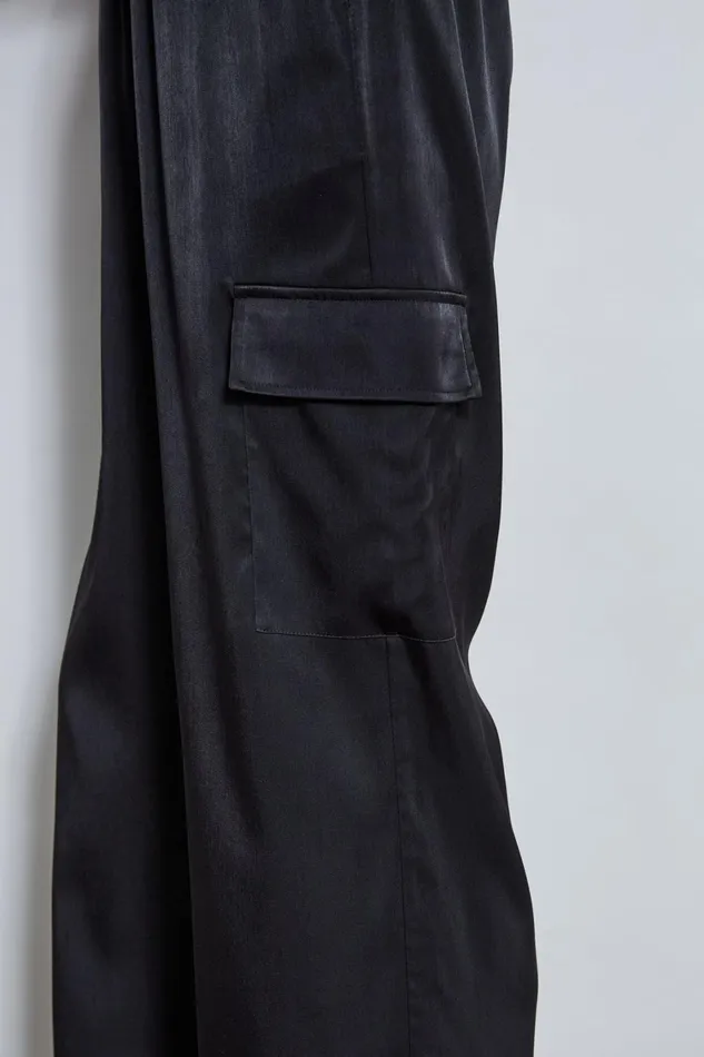 Elie Tahari Pants Silk Cargo Pant Noir 8211 Women