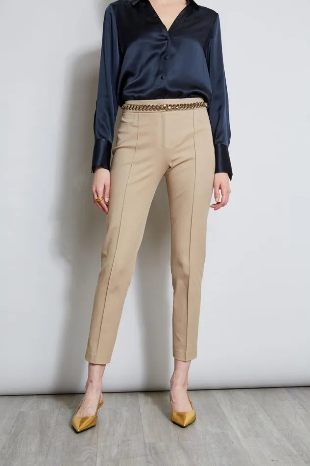 Elie Tahari Pants Slim Pintuck Pant Rattan 8211 Women