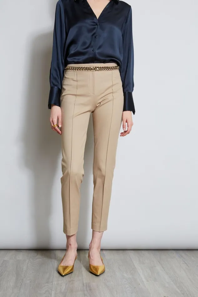 Elie Tahari Pants Slim Pintuck Pant Rattan 8211 Women