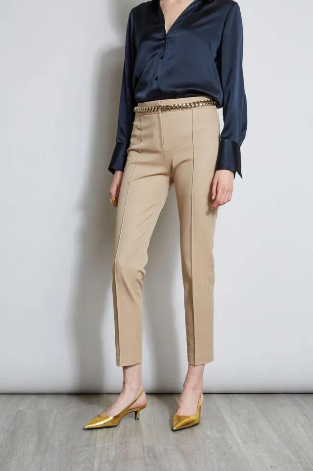Elie Tahari Pants Slim Pintuck Pant Rattan 8211 Women