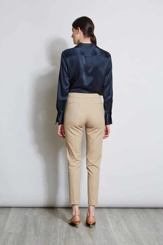Elie Tahari Pants Slim Pintuck Pant Rattan 8211 Women