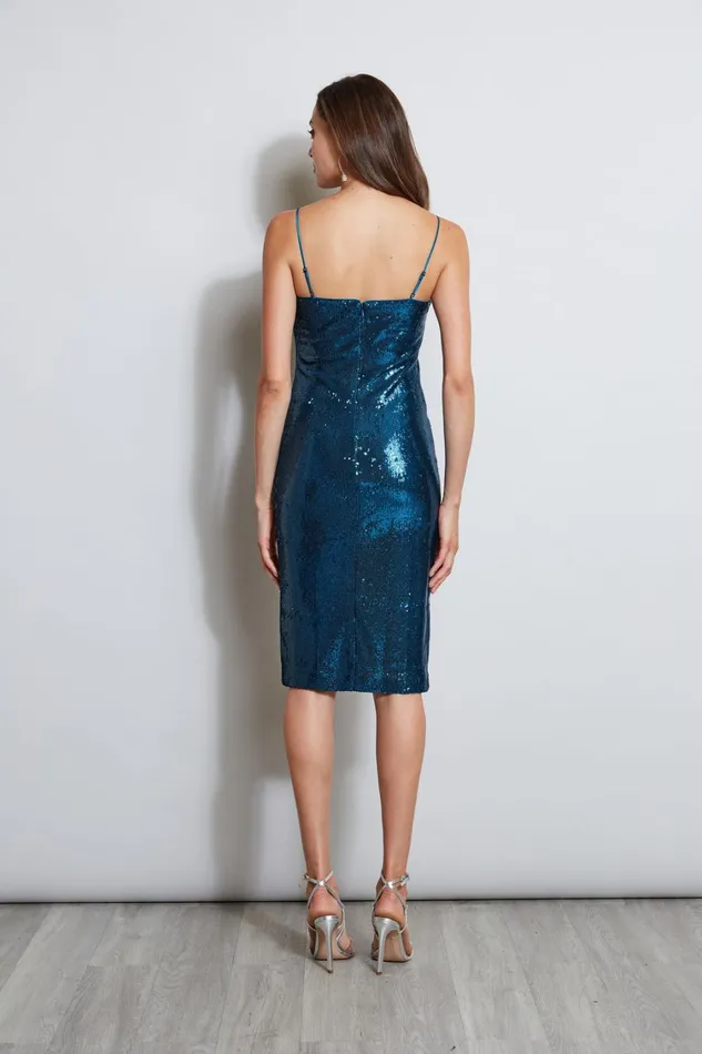 Elie Tahari Short Dresses Sequin Slip Dress Teal 8211 Women