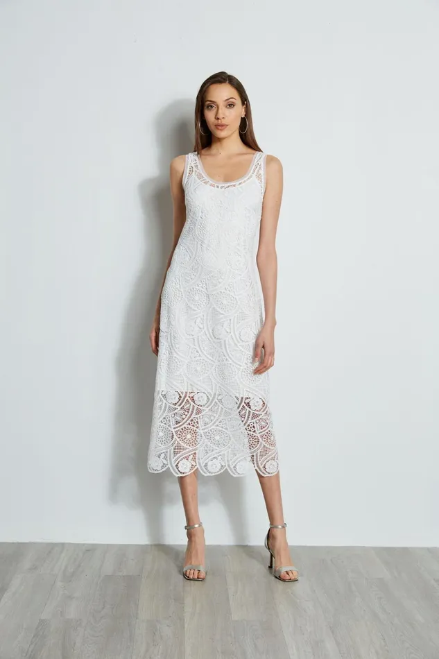 Elie Tahari Sleeveless Dresses Lace Maxi Dress Pearl 8211 Women