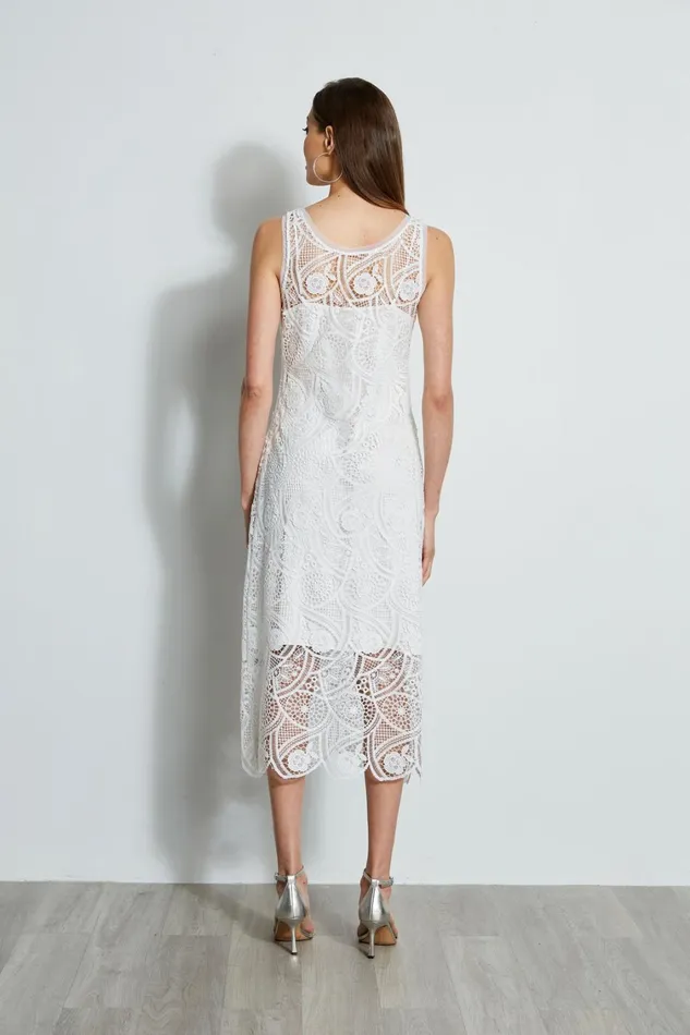 Elie Tahari Sleeveless Dresses Lace Maxi Dress Pearl 8211 Women