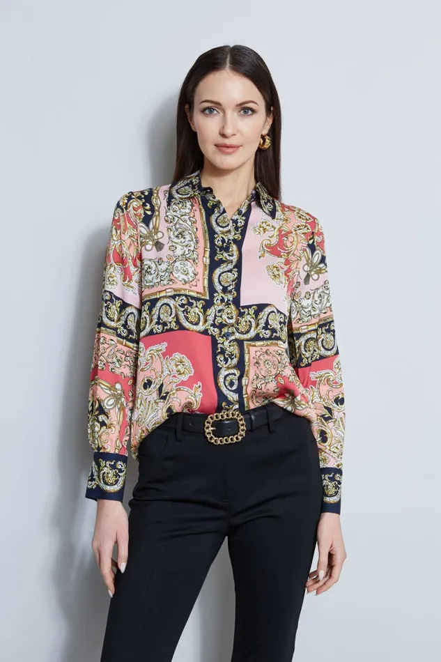 Elie Tahari Suiting Baroque Scarf Print Shirt Wonder Wheel Baroque Print 8211 Women Elie Tahari Suiting Baroque Scarf Print Shirt Wonder Wheel Baroque Print 8211 Women
