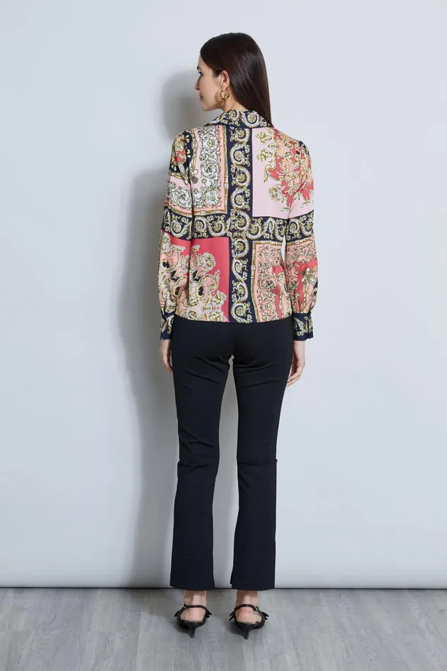 Elie Tahari Suiting Baroque Scarf Print Shirt Wonder Wheel Baroque Print 8211 Women