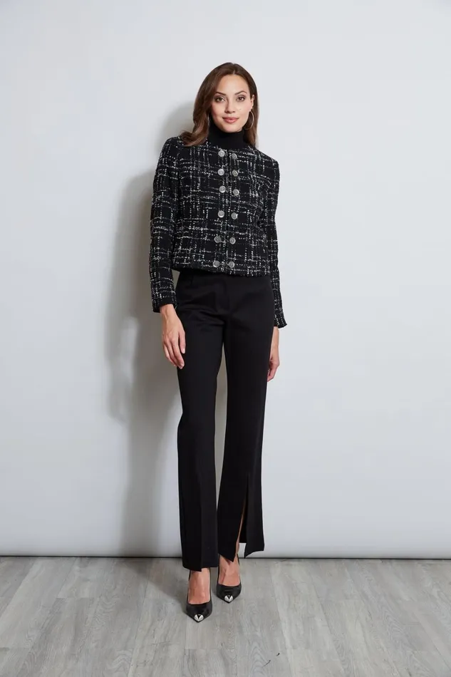 Elie Tahari Suiting Metallic Kissed Tweed Jacket Black Multi 8211 Women