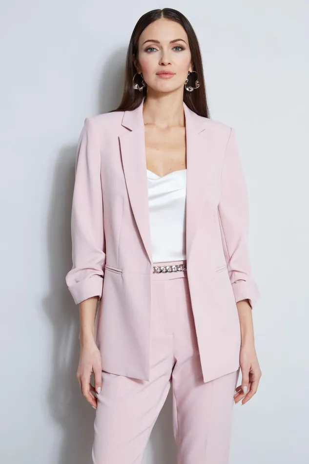 Elie Tahari Suiting Ruched Sleeve Blazer Muse 8211 Women