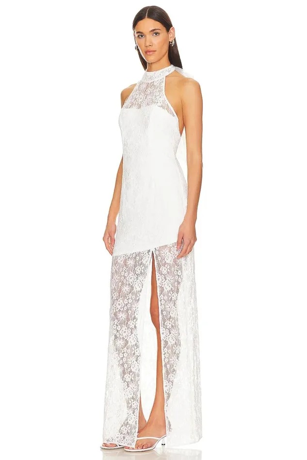 Elliot Gown White Lace Women Lovers and Friends Dresses