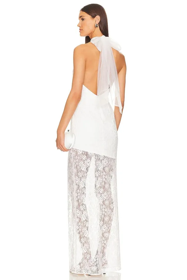 Elliot Gown White Lace Women Lovers and Friends Dresses