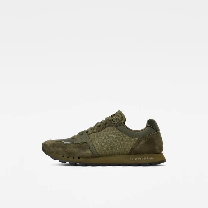Footwear Men GStar RAW Track III Coated Canvas Tonal Sneakers Combat