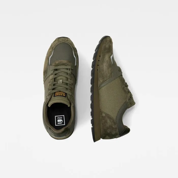 Footwear Men GStar RAW Track III Coated Canvas Tonal Sneakers Combat