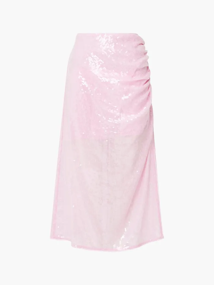 French Connection Anisha Sequin Skirt Strawberry Shake Woman Coords