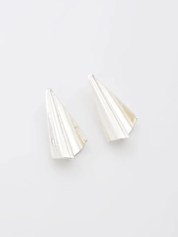 French Connection Architectural Stud Earrings Silver Woman Jewellery