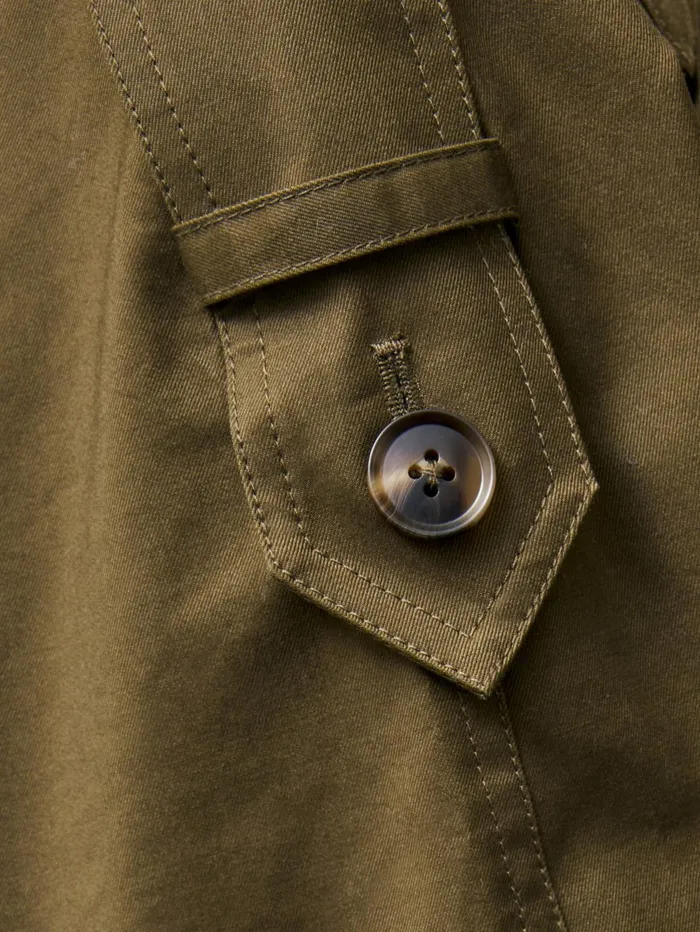 French Connection Denby Belted Trench Coat Khaki Woman Coats and Jackets