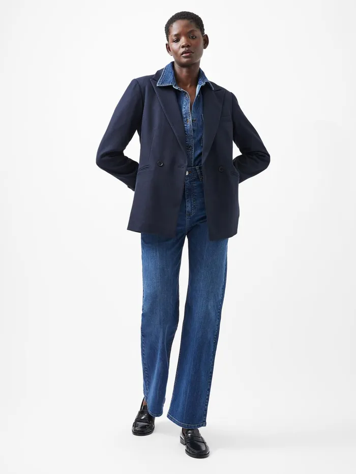 French Connection Florence Twill Blazer Marine Woman Coats and Jackets