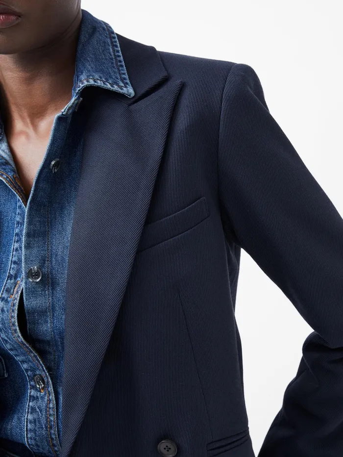 French Connection Florence Twill Blazer Marine Woman Coats and Jackets
