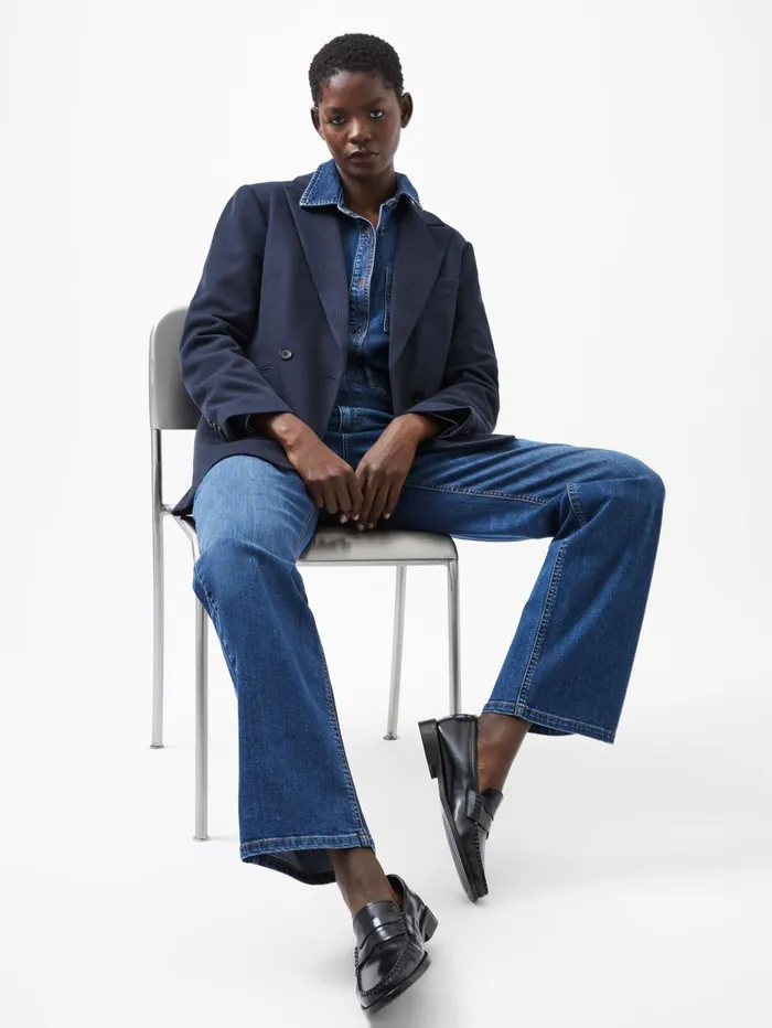 French Connection Florence Twill Blazer Marine Woman Coats and Jackets