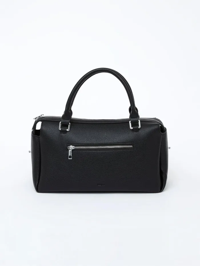 French Connection Jeenna X Textured Bowling Bag Textured Black Woman Bags and Purses