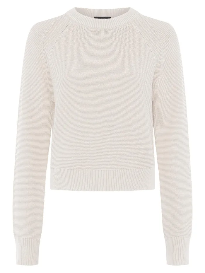 French Connection Lilly Mozart Crew Neck Jumper Oatmeal Melange Woman Jumpers and Cardigans