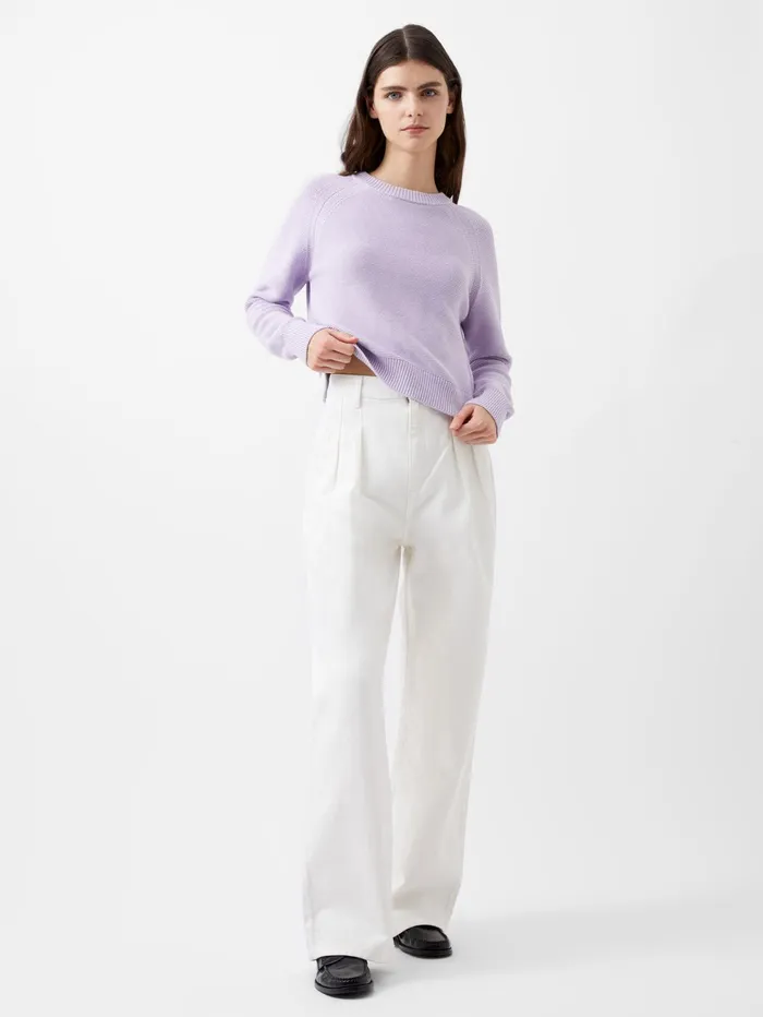 French Connection Lily Mozart Long Sleeve Crew Neck Jumper Orchid Petal Woman Jumpers and Cardigans