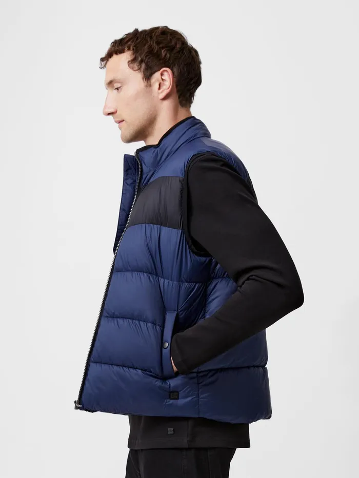 French Connection Quilted Gilet MarineBlack Man Coats and Jackets