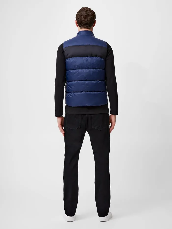 French Connection Quilted Gilet MarineBlack Man Coats and Jackets