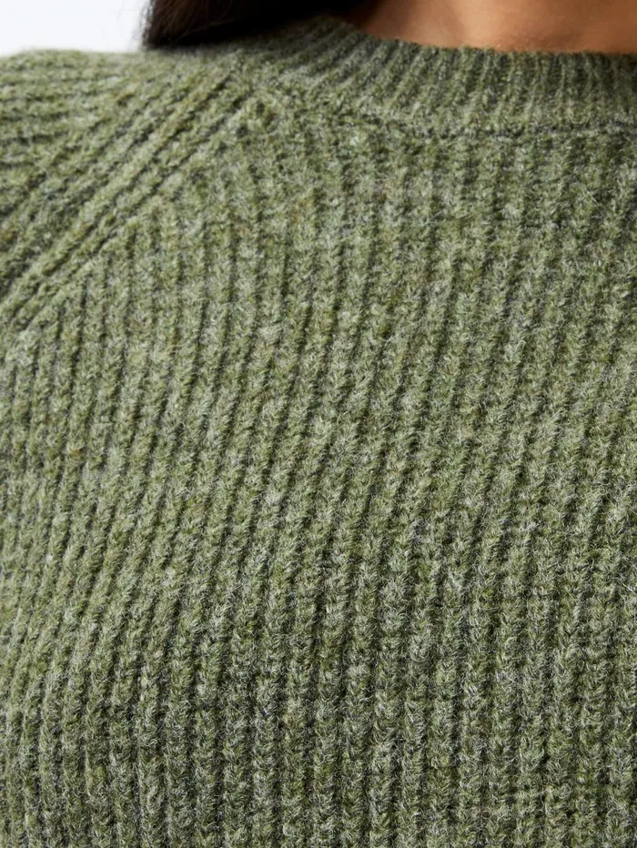 French Connection Raglan Sleeve Jumper Dark Khaki Woman Jumpers and Cardigans