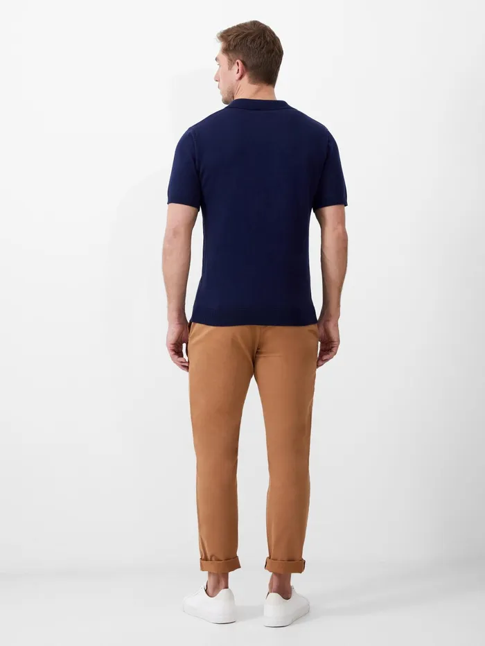 French Connection Resort Short Sleeve Polo Shirt Navy Man TShirts and Polo Shirts